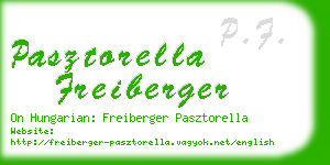 pasztorella freiberger business card